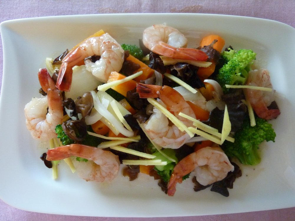 Bœuf ou poulet ou crevettes ou tofu&nbsp;: Sauté au Gingembre